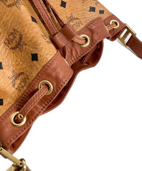 MCM（エムシーエム）MCM (エムシーエム) MCM　ヴィセトス　巾着ショルダーバッグ ブラウンの古着・服飾アイテム
