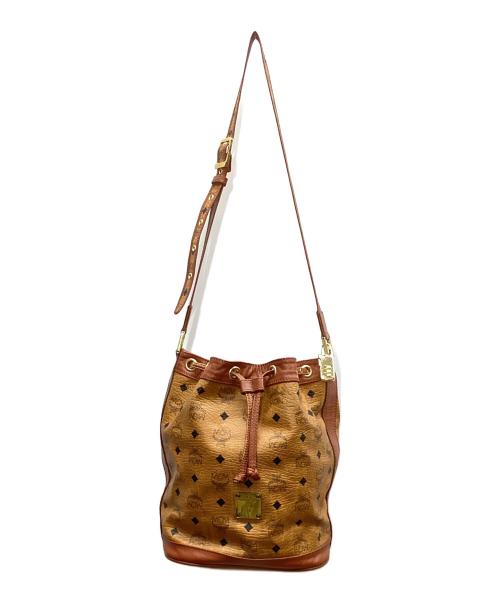 MCM（エムシーエム）MCM (エムシーエム) MCM　ヴィセトス　巾着ショルダーバッグ ブラウンの古着・服飾アイテム