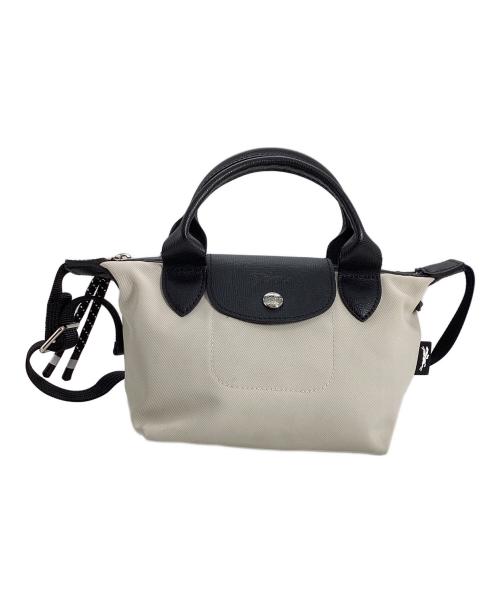 LONGCHAMP（ロンシャン）LONGCHAMP (ロンシャン) LONGCHAMP　プリアージュ エナジ ブラック×アイボリーの古着・服飾アイテム