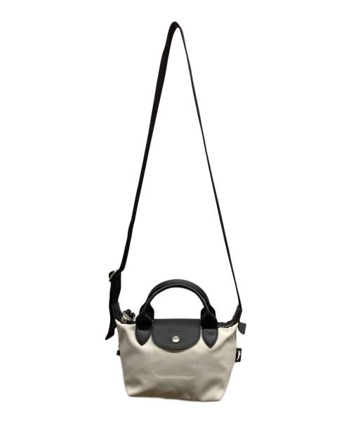 LONGCHAMP（ロンシャン）LONGCHAMP (ロンシャン) LONGCHAMP　プリアージュ エナジ ブラック×アイボリーの古着・服飾アイテム