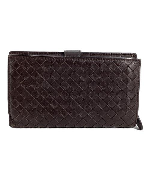 BOTTEGA VENETA（ボッテガベネタ）BOTTEGA VENETA (ボッテガベネタ) ボッテガヴェネタ　イントレチャート　長財布 ブラウンの古着・服飾アイテム