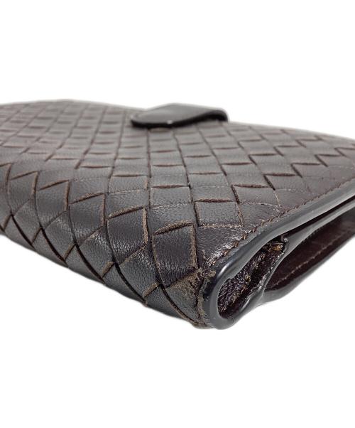 BOTTEGA VENETA（ボッテガベネタ）BOTTEGA VENETA (ボッテガベネタ) ボッテガヴェネタ　イントレチャート　長財布 ブラウンの古着・服飾アイテム