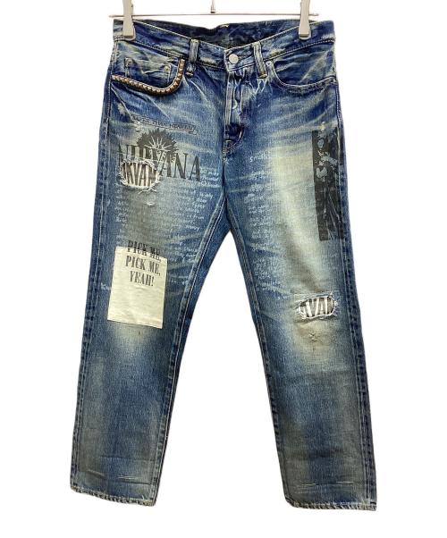 Hysteric Glamour（ヒステリックグラマー）Hysteric Glamour (ヒステリックグラマー) NIRVANA (ニルヴァーナ) デニムパンツ インディゴ サイズ:Sの古着・服飾アイテム