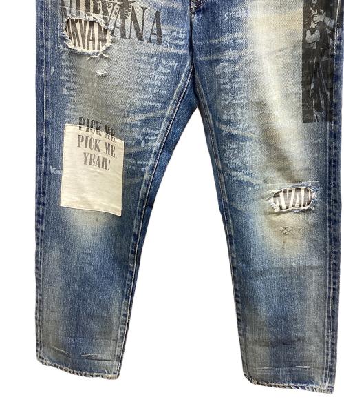 Hysteric Glamour（ヒステリックグラマー）Hysteric Glamour (ヒステリックグラマー) NIRVANA (ニルヴァーナ) デニムパンツ インディゴ サイズ:Sの古着・服飾アイテム