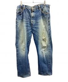 EVISU（エヴィス）の古着「ダメージデニムパンツ」｜ブルー