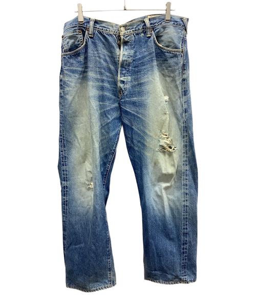 EVISU（エヴィス）EVISU (エヴィス) ダメージデニムパンツ ブルー サイズ:96cm（W38）の古着・服飾アイテム