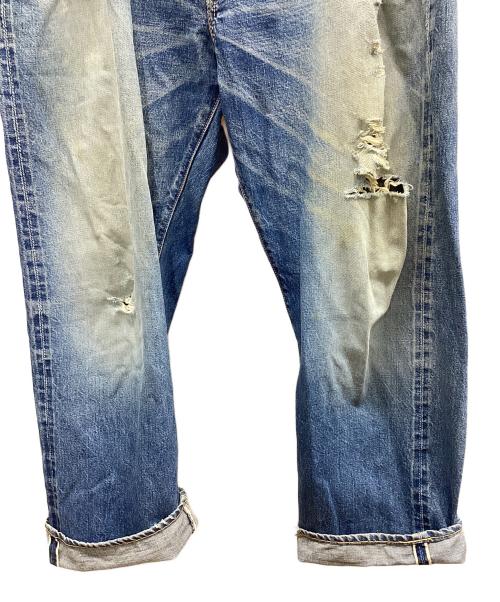 EVISU（エヴィス）EVISU (エヴィス) ダメージデニムパンツ ブルー サイズ:96cm（W38）の古着・服飾アイテム