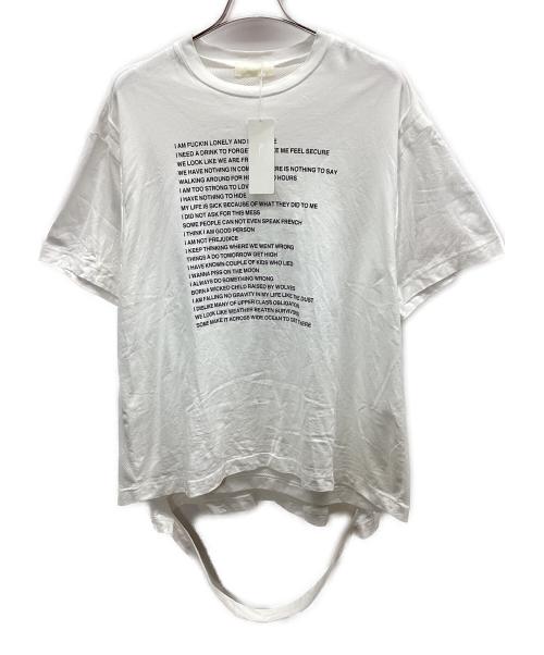 NEON SIGN（ネオンサイン）NEON SIGN (ネオンサイン) TRIPLE MIX T-SHIRT “POEM & LONER” A ホワイト サイズ:46の古着・服飾アイテム