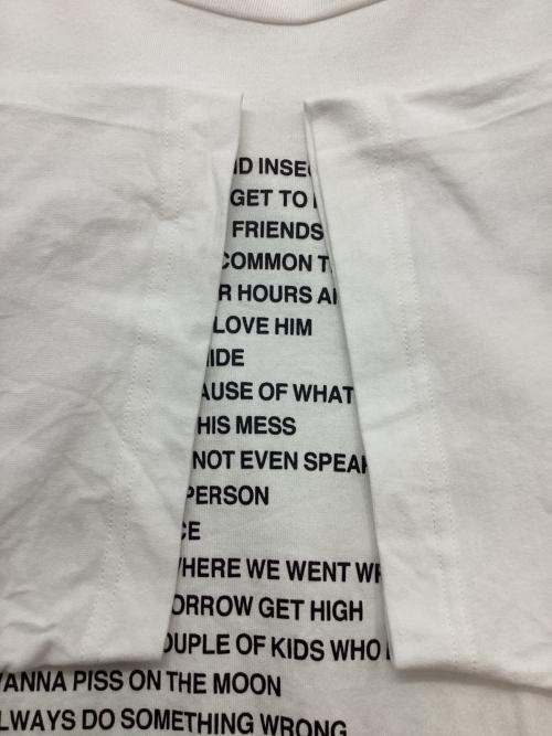 NEON SIGN（ネオンサイン）NEON SIGN (ネオンサイン) TRIPLE MIX T-SHIRT “POEM & LONER” A ホワイト サイズ:46の古着・服飾アイテム