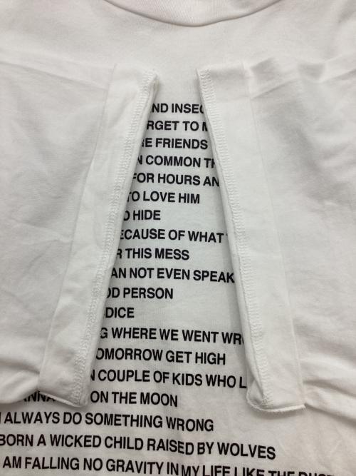 NEON SIGN（ネオンサイン）NEON SIGN (ネオンサイン) TRIPLE MIX T-SHIRT “POEM & LONER” A ホワイト サイズ:46の古着・服飾アイテム