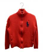 POLO RALPH LAURENポロ・ラルフローレン）の古着「厚手ジップニット」｜レッド