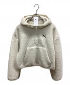 PUMAプーマ）の古着「W W.ESS OS POLAR F HOODIE」｜アイボリー