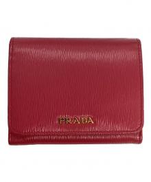 PRADA（プラダ）の古着「PRADA 3つ折り財布」｜ピンク