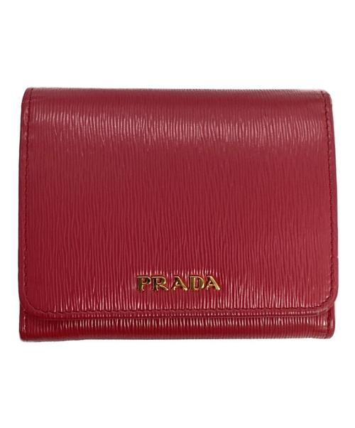 PRADA（プラダ）PRADA (プラダ) PRADA 3つ折り財布 ピンクの古着・服飾アイテム