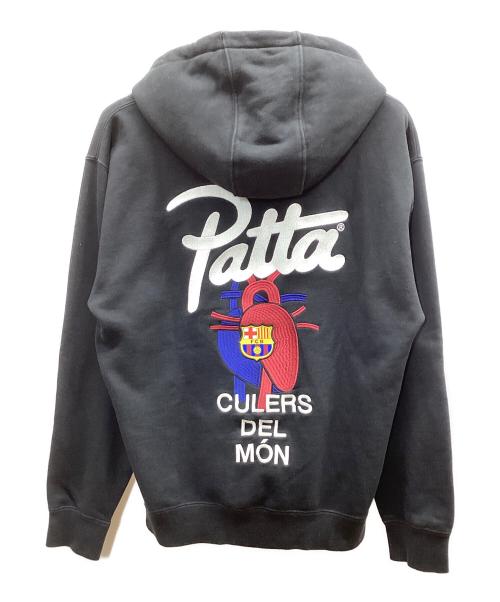 NIKE（ナイキ）NIKE (ナイキ) FC BARCELONA (バルセロナ) Patta (パタ) プルオーバーパーカー ブラック サイズ:XSの古着・服飾アイテム