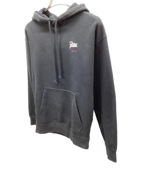 NIKE（ナイキ）NIKE (ナイキ) FC BARCELONA (バルセロナ) Patta (パタ) プルオーバーパーカー ブラック サイズ:XSの古着・服飾アイテム