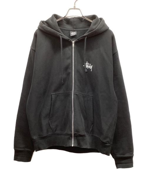 stussy（ステューシー）stussy (ステューシー) stussy　BASIC STÜSSY ZIP HOODIE ブラック サイズ:XLの古着・服飾アイテム