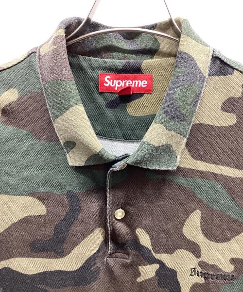 SUPREME（シュプリーム）SUPREME (シュプリーム) ポロシャツ グリーン×ブラウン サイズ:Lの古着・服飾アイテム