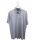 POLO GOLFポロ ゴルフ）の古着「ポロシャツ」｜ブルー×ホワイト