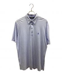 POLO GOLF（ポロ ゴルフ）の古着「ポロシャツ」｜ブルー×ホワイト