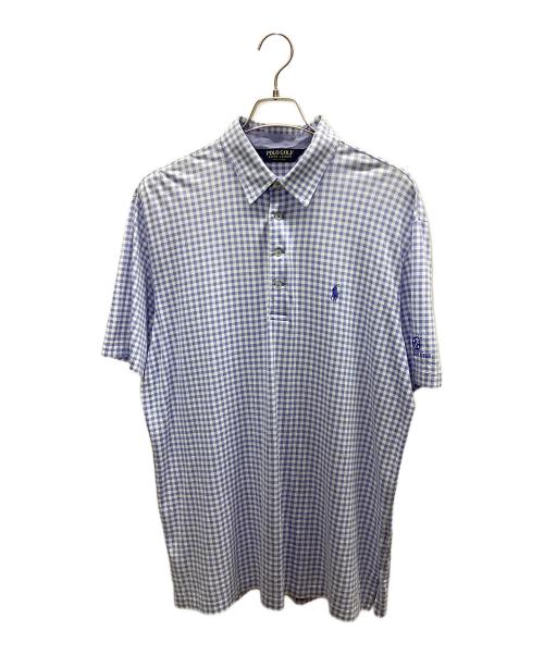 POLO GOLF（ポロ ゴルフ）POLO GOLF (ポロ ゴルフ) ポロシャツ ブルー×ホワイト サイズ:Lの古着・服飾アイテム