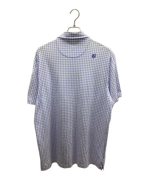 POLO GOLF（ポロ ゴルフ）POLO GOLF (ポロ ゴルフ) ポロシャツ ブルー×ホワイト サイズ:Lの古着・服飾アイテム