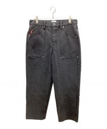 9090（9090）の古着「King Logo Vintage Baker Pants」｜ブラック