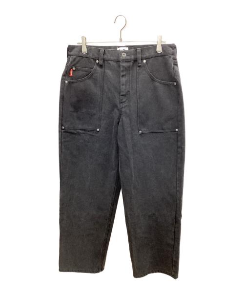 9090（9090）9090 (9090) King Logo Vintage Baker Pants ブラック サイズ:Lの古着・服飾アイテム