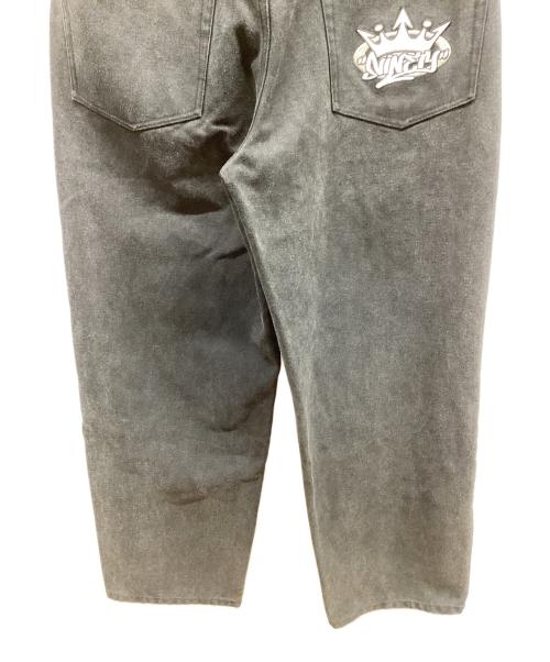 9090（9090）9090 (9090) King Logo Vintage Baker Pants ブラック サイズ:Lの古着・服飾アイテム