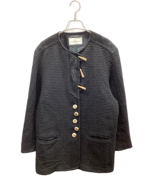 steinbock（スタインボック）steinbock (スタインボック) ノーカラーコート ブラック サイズ:42の古着・服飾アイテム