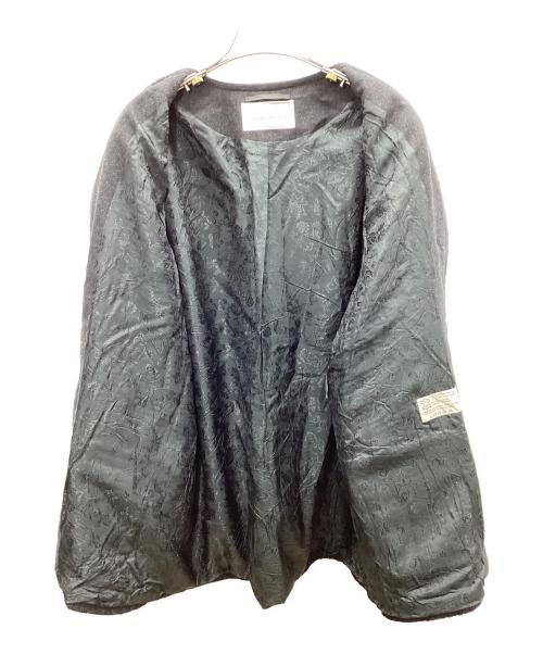 steinbock（スタインボック）steinbock (スタインボック) ノーカラーコート ブラック サイズ:42の古着・服飾アイテム