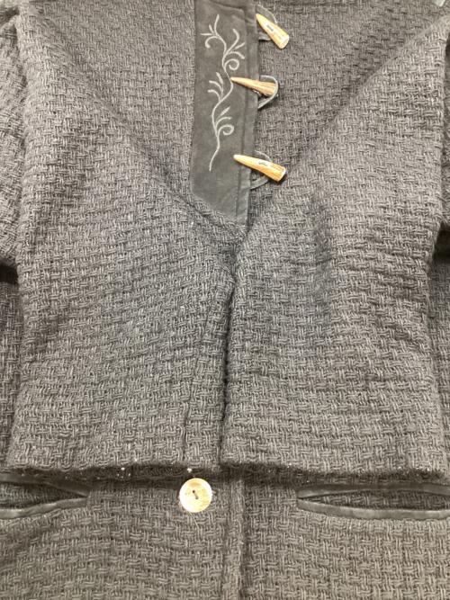 steinbock（スタインボック）steinbock (スタインボック) ノーカラーコート ブラック サイズ:42の古着・服飾アイテム