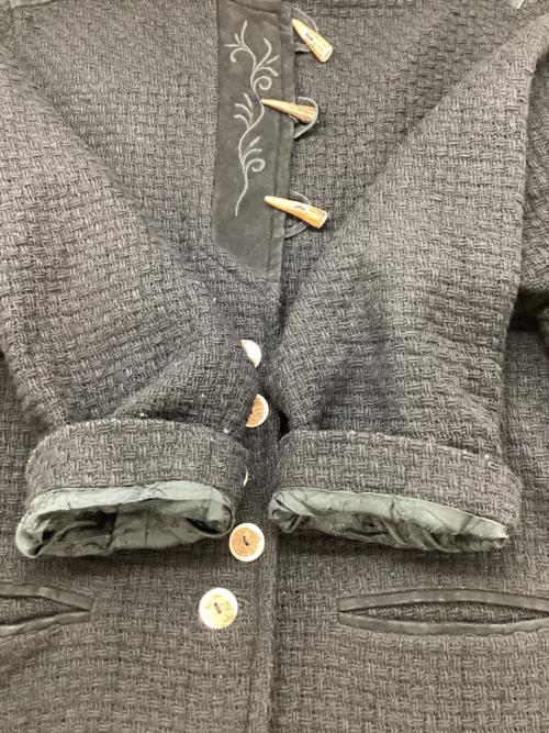 steinbock（スタインボック）steinbock (スタインボック) ノーカラーコート ブラック サイズ:42の古着・服飾アイテム