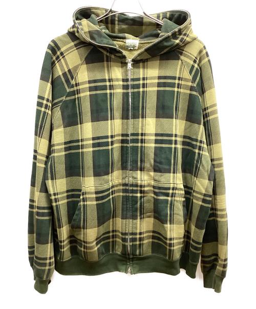 BAPE BY A BATHING APE（ベイプバイアベイシングエイプ）BAPE BY A BATHING APE (ベイプバイアベイシングエイプ) ジップパーカー グリーン サイズ:Lの古着・服飾アイテム