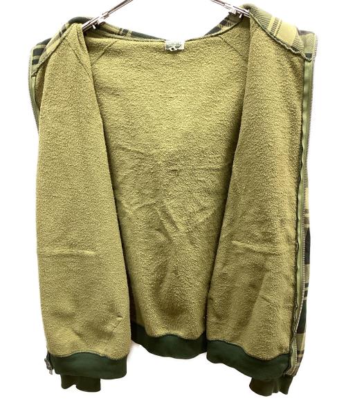 BAPE BY A BATHING APE（ベイプバイアベイシングエイプ）BAPE BY A BATHING APE (ベイプバイアベイシングエイプ) ジップパーカー グリーン サイズ:Lの古着・服飾アイテム