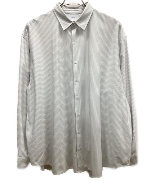 KANEMASA PHIL.（カネマサフィル）KANEMASA PHIL. (カネマサフィル) LONDON STRIPE DRESS JERSEY SHIRT グレー サイズ:3の古着・服飾アイテム