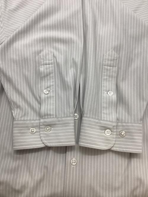 KANEMASA PHIL.（カネマサフィル）KANEMASA PHIL. (カネマサフィル) LONDON STRIPE DRESS JERSEY SHIRT グレー サイズ:3の古着・服飾アイテム