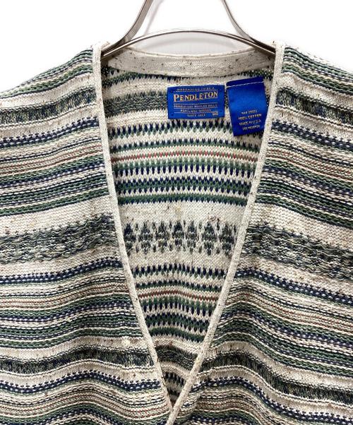 PENDLETON（ペンドルトン）PENDLETON (ペンドルトン) ベスト ベージュ×グリーン サイズ:Mの古着・服飾アイテム