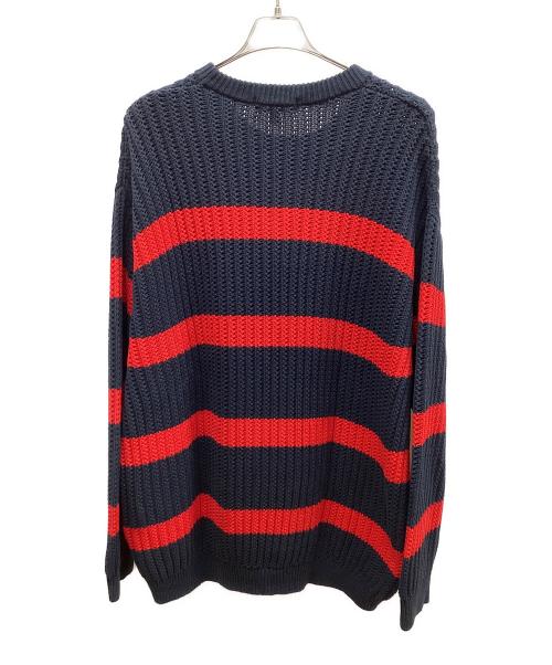SUPREME（シュプリーム）Supreme (シュプリーム) Loose Gauge Stripe Small Box Sweater ネイビー×レッド サイズ:XXLの古着・服飾アイテム