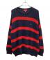 Supreme（シュプリーム）の古着「Loose Gauge Stripe Small Box Sweater」｜ネイビー×レッド