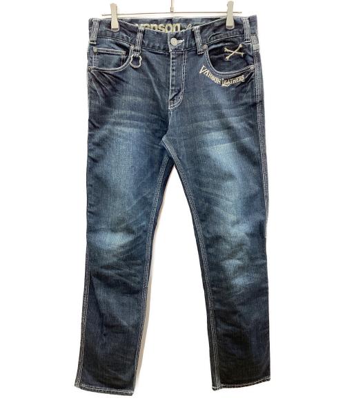 VANSON（バンソン）VANSON (バンソン) 刺繍デニムパンツ ブルー サイズ:32の古着・服飾アイテム