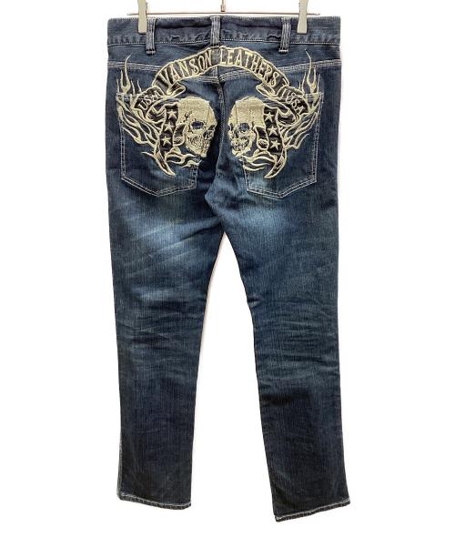 VANSON（バンソン）VANSON (バンソン) 刺繍デニムパンツ ブルー サイズ:32の古着・服飾アイテム