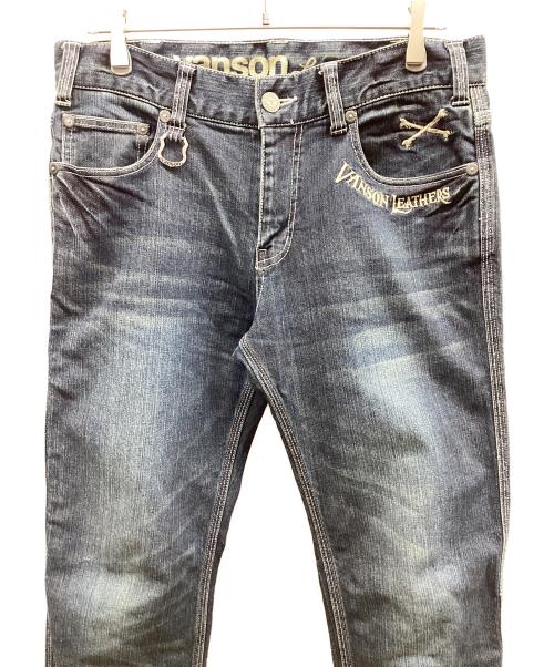 VANSON（バンソン）VANSON (バンソン) 刺繍デニムパンツ ブルー サイズ:32の古着・服飾アイテム