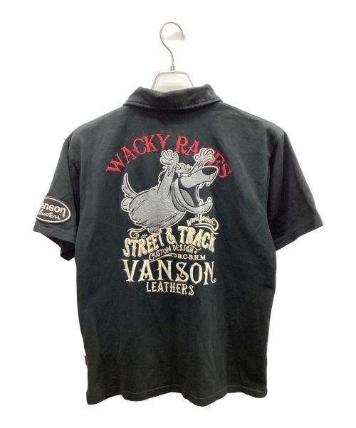 VANSON（バンソン）VANSON (バンソン) ポロシャツ ブラック サイズ:Ｌの古着・服飾アイテム