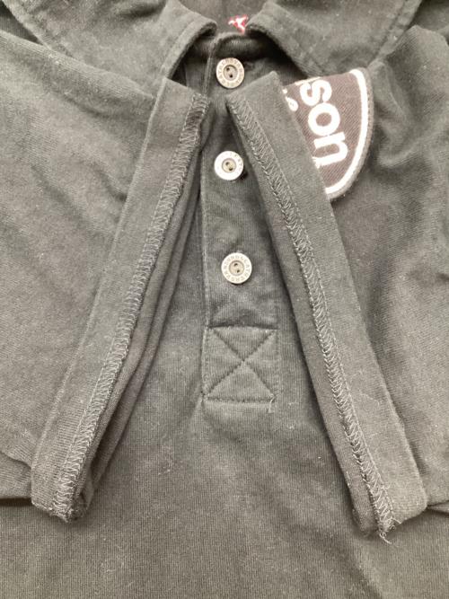 VANSON（バンソン）VANSON (バンソン) ポロシャツ ブラック サイズ:Ｌの古着・服飾アイテム