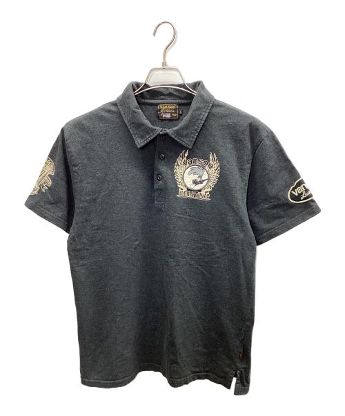 VANSON（バンソン）VANSON (バンソン) ポロシャツ ブラック サイズ:Lの古着・服飾アイテム