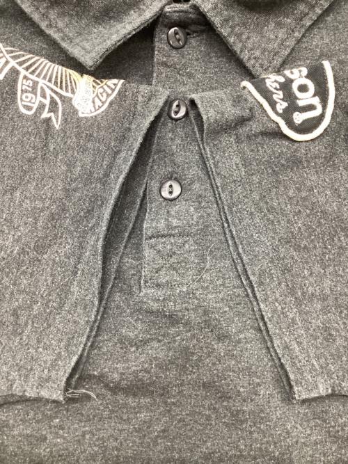 VANSON（バンソン）VANSON (バンソン) ポロシャツ ブラック サイズ:Lの古着・服飾アイテム