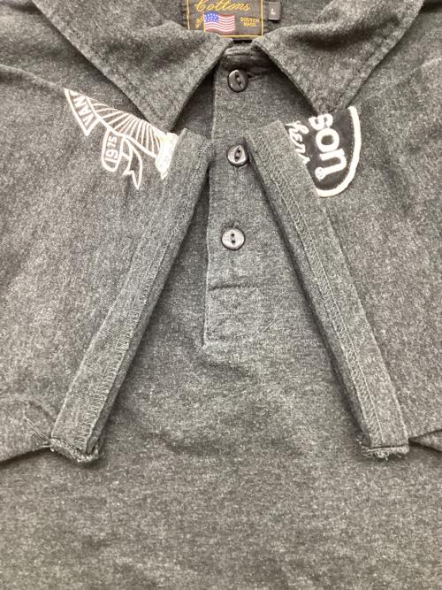 VANSON（バンソン）VANSON (バンソン) ポロシャツ ブラック サイズ:Lの古着・服飾アイテム