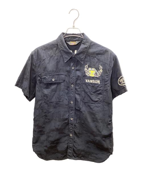 VANSON（バンソン）VANSON (バンソン) LOONEY TUNES (ルーニーチューンズ) 半袖シャツ ブラック サイズ:Lの古着・服飾アイテム