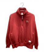 NIKEナイキ）の古着「ハーフジップスウェット」｜レッド